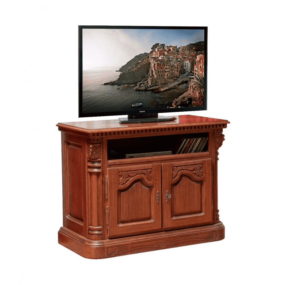 3. Case în stil baroc - importanța lemnului masiv în amenajarea interioară- comoda cu televizor-min